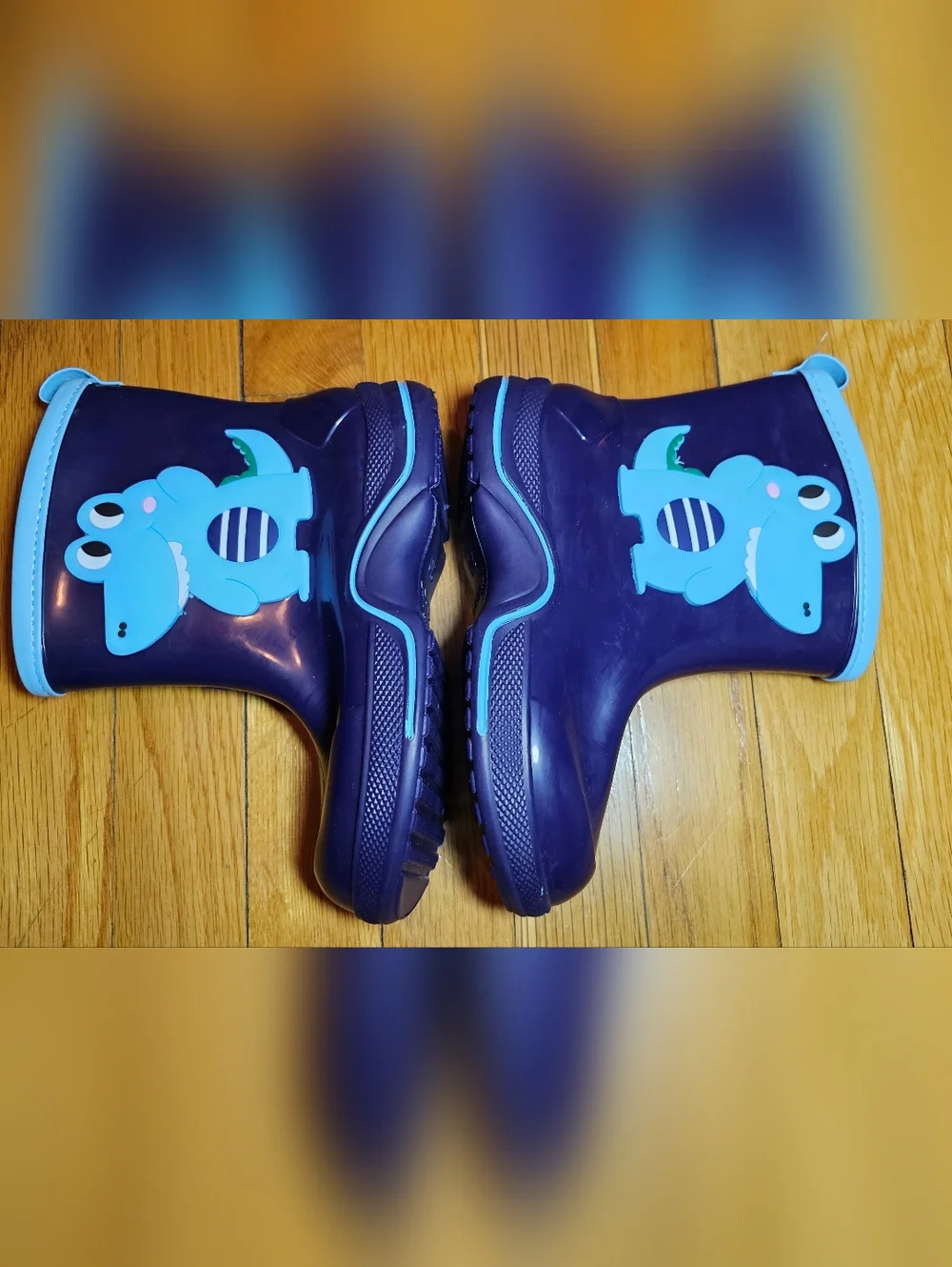 Toddler Boys‎ Blue Rain Boots With Crocodile Character Size 13 New